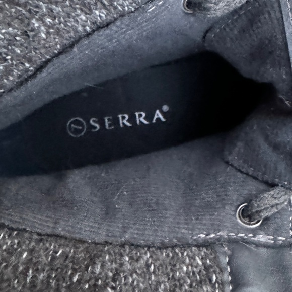 Serra Charcoal/Brown Lace-Up Moto Boots - Picture 5 of 7